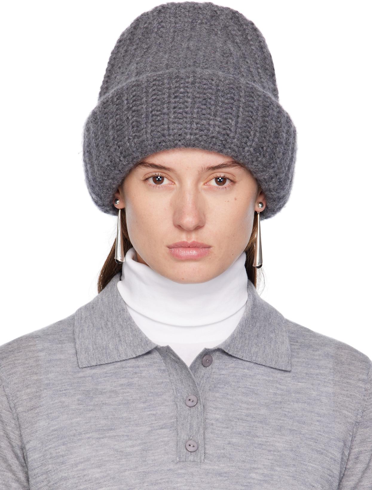 Gray 'The Beatris' Beanie by LISA YANG