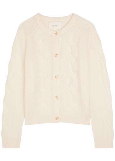 Gwyneth cable-knit cashmere and silk-blend cardigan by LISA YANG