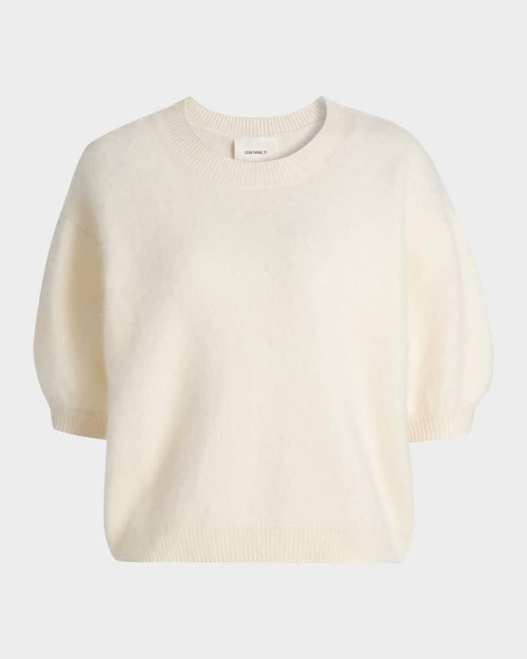 Juniper Short-Sleeve Cashmere Sweater by LISA YANG