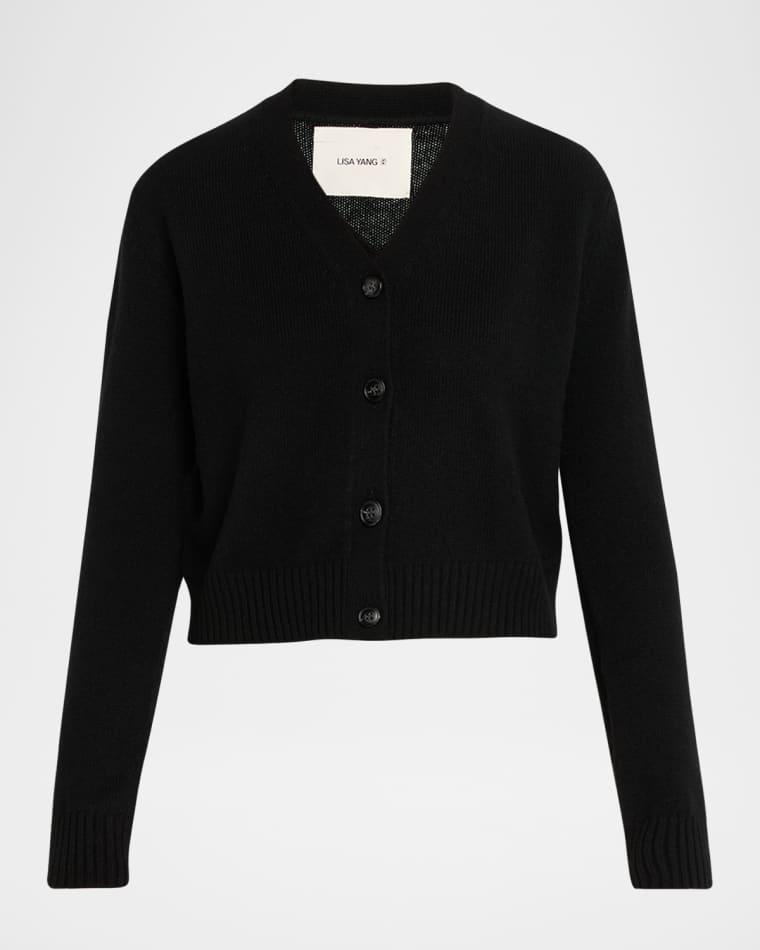 Marion Cashmere-Silk V-Neck Cardigan by LISA YANG