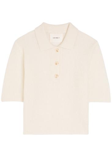 Masy cashmere and silk-blend polo top by LISA YANG