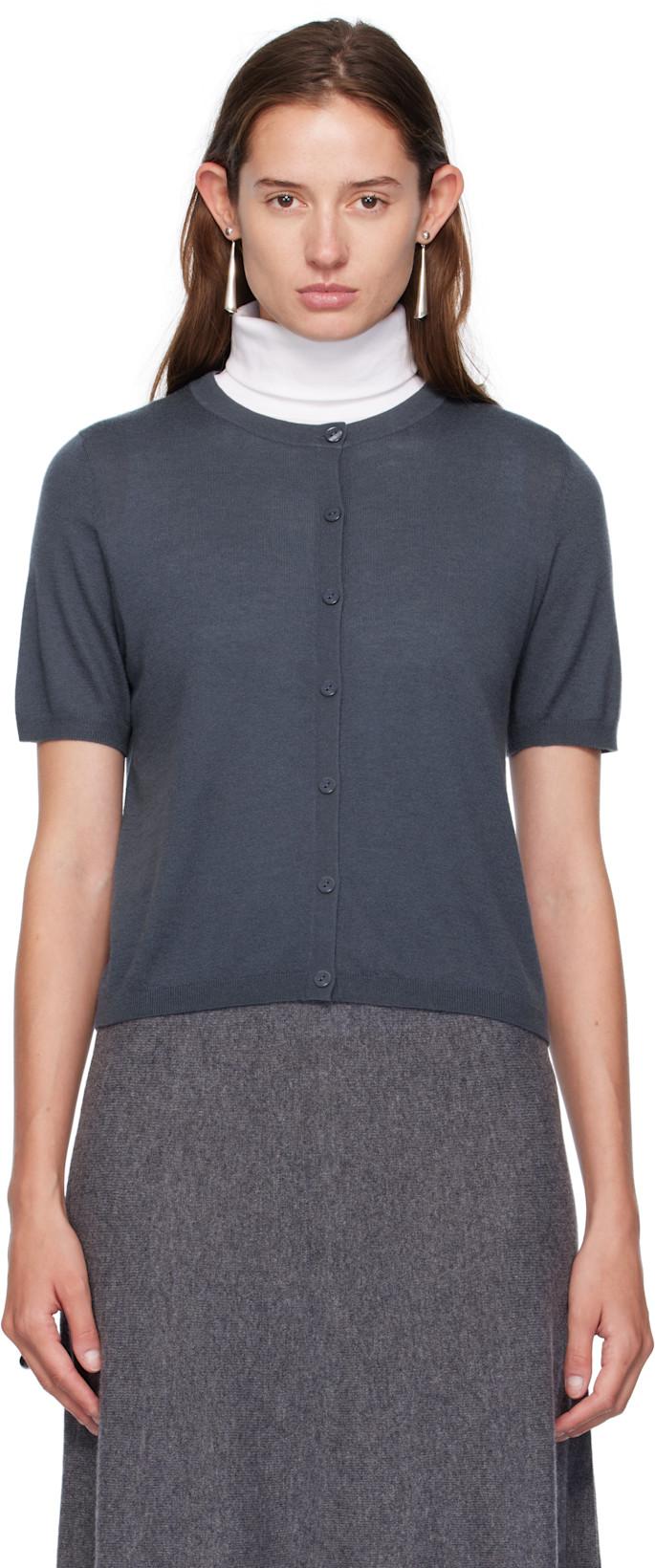 Navy Cashmere Cardigan by LISA YANG