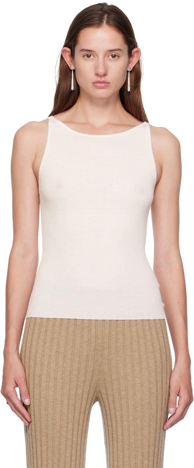 Off-White Lynette Tank Top by LISA YANG