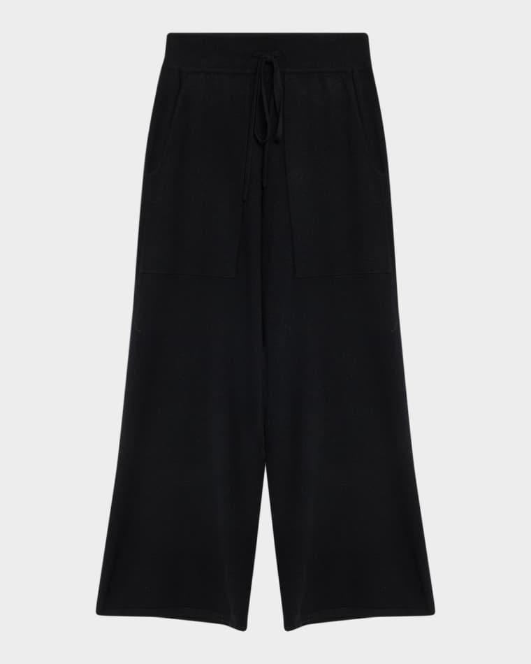 Omi Cashmere Knit Straight-Leg Ankle Trousers by LISA YANG