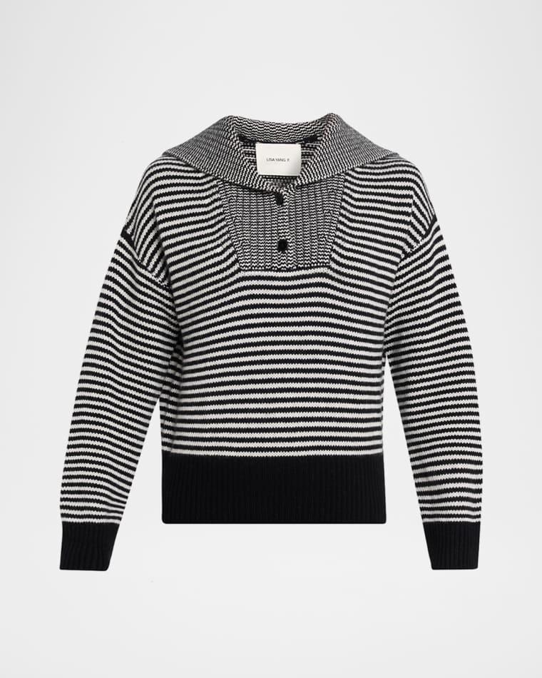 Ranelle Striped Cashmere Sailor Sweater by LISA YANG