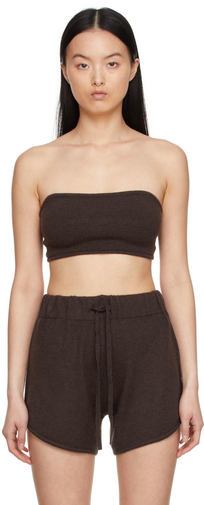 SSENSE Exclusive Brown Selah Bra by LISA YANG