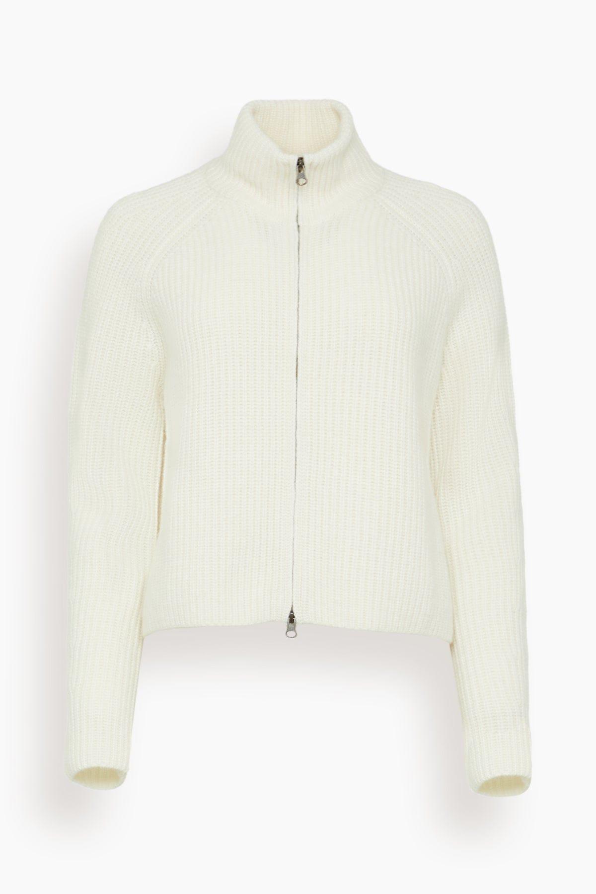 Sadie Zip Cardigan in Cream by LISA YANG