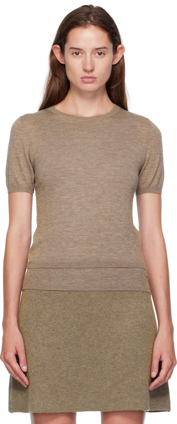 Taupe Delila T-shirt by LISA YANG