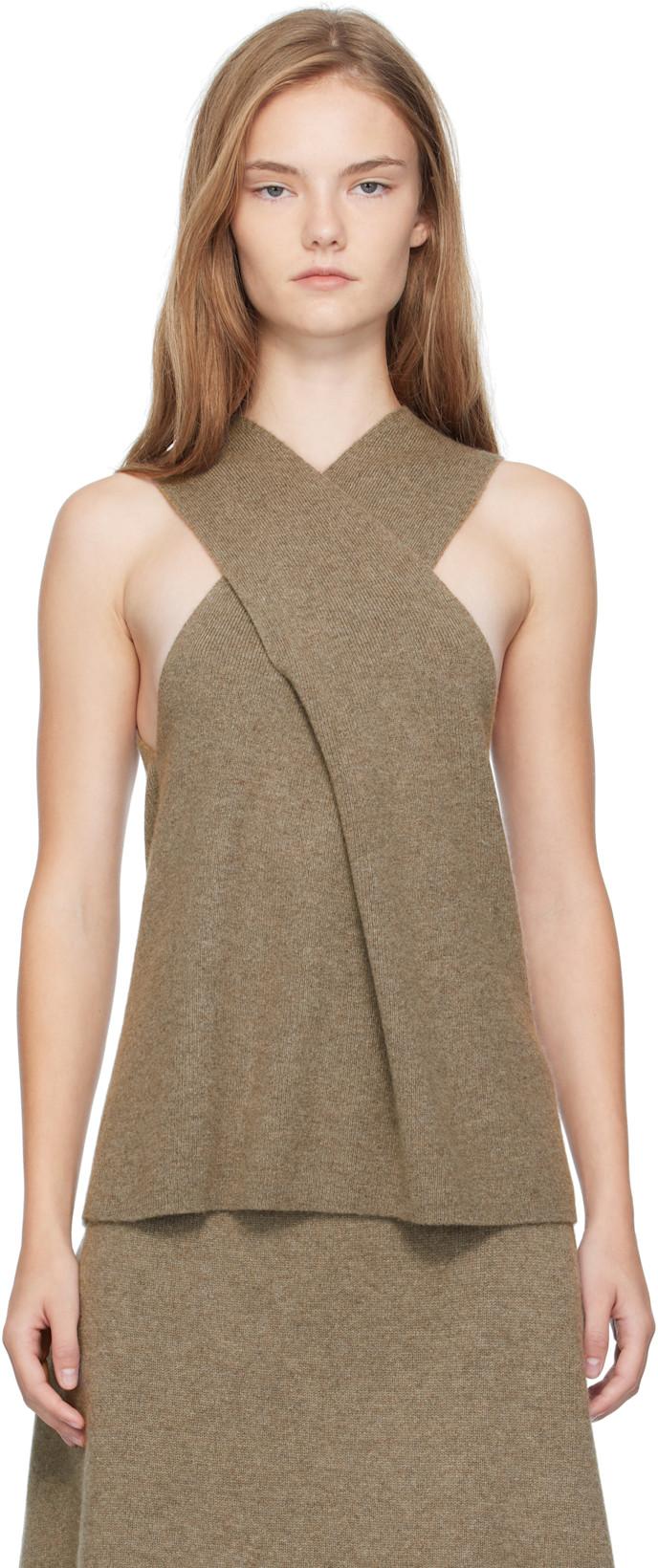 Taupe 'The Lyra' Top by LISA YANG