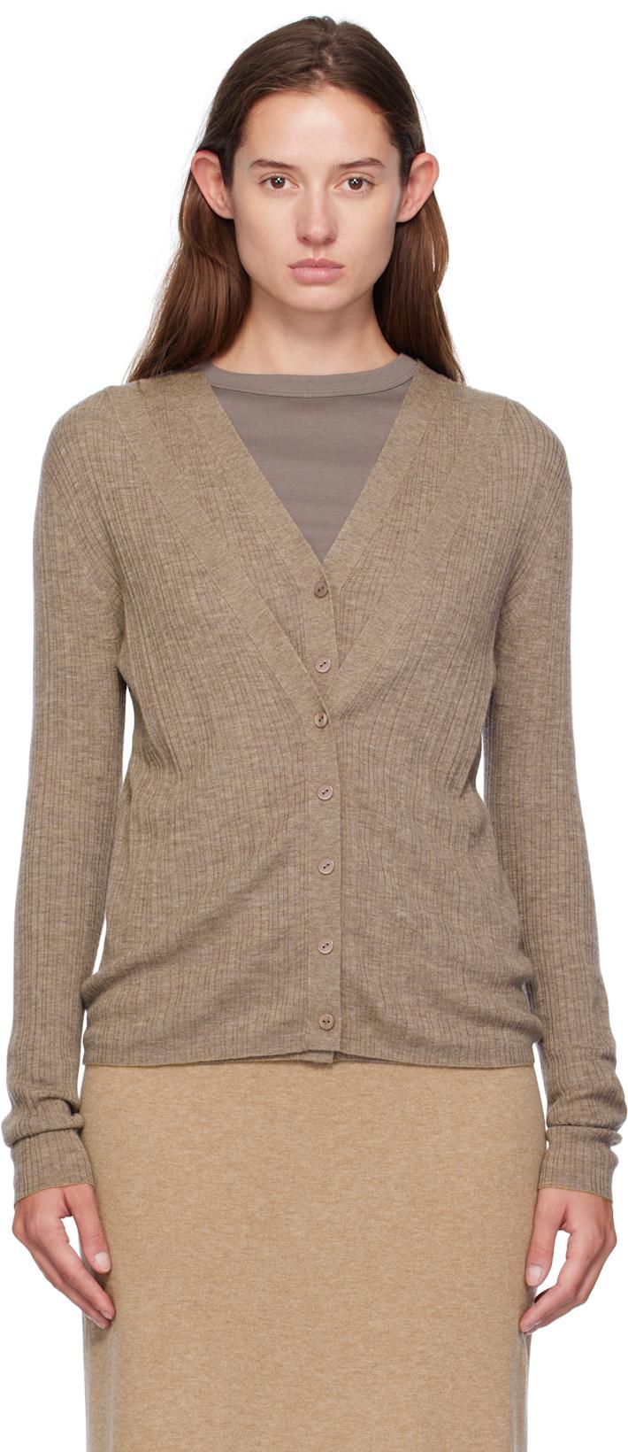 Taupe Vanna Cardigan by LISA YANG