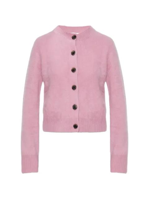 brushed button cardigan by LISA YANG