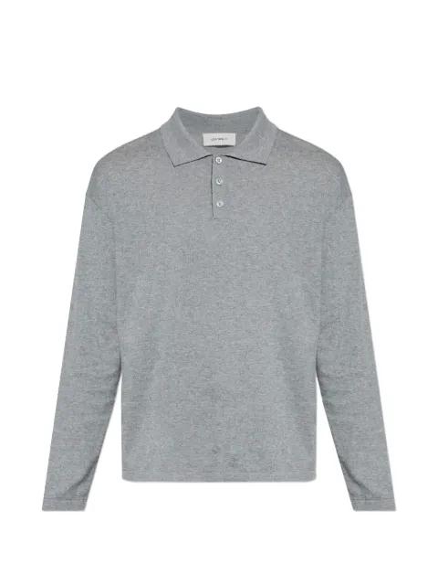 button long-sleeve polo shirt by LISA YANG
