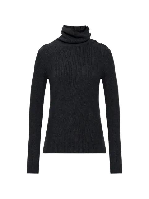 button roll neck sweater by LISA YANG