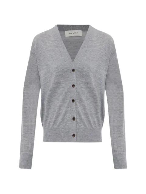 buttoned V-neck cardigan by LISA YANG