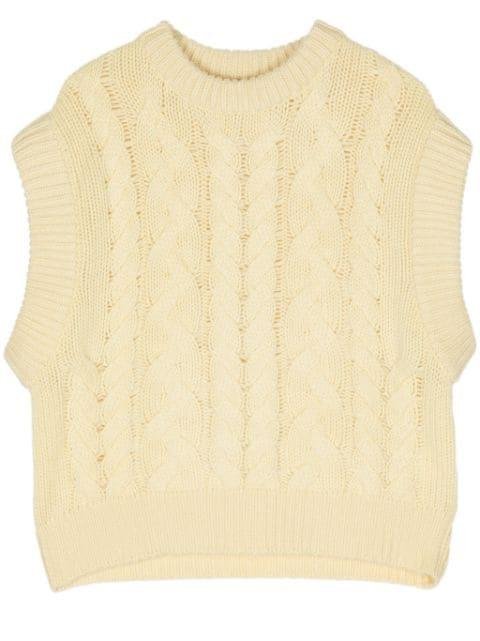 cable-knit cashmere vest by LISA YANG