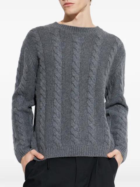cable-knit crew-neck sweater by LISA YANG