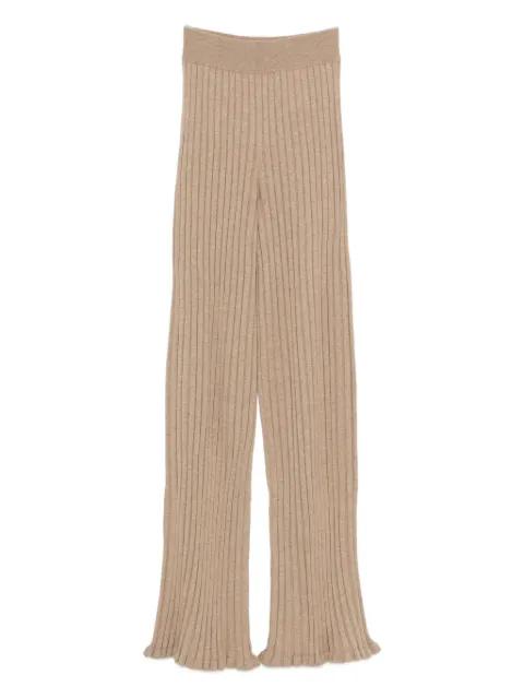 ribbed flared trousers by LISA YANG