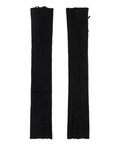 ribbed gloves by LISA YANG