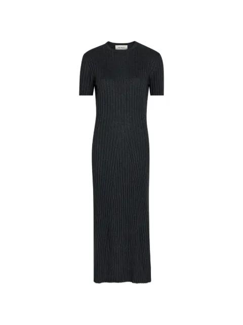 ribbed-knit short-sleeve midi dress by LISA YANG