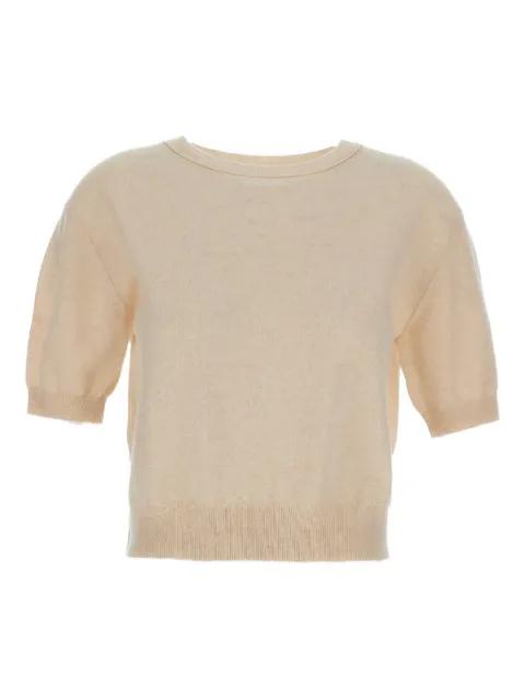 ribbed short-sleeve T-shirt by LISA YANG