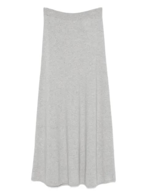 ribbed-trim cashmere skirt by LISA YANG