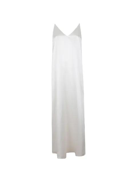 satin-finish V-neck dress by LISA YANG