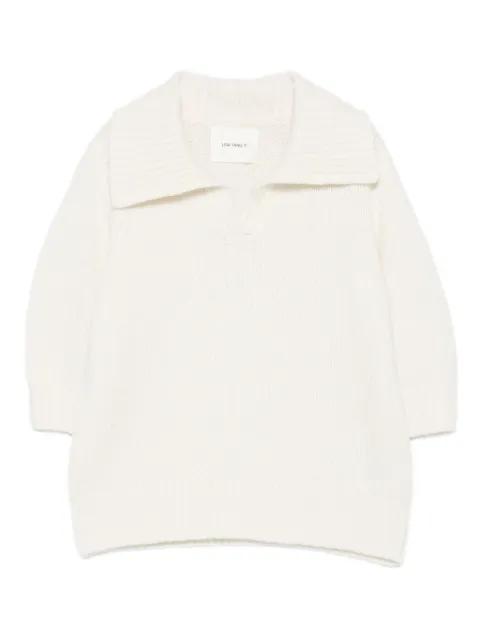 wide-collar V-neck jumper by LISA YANG