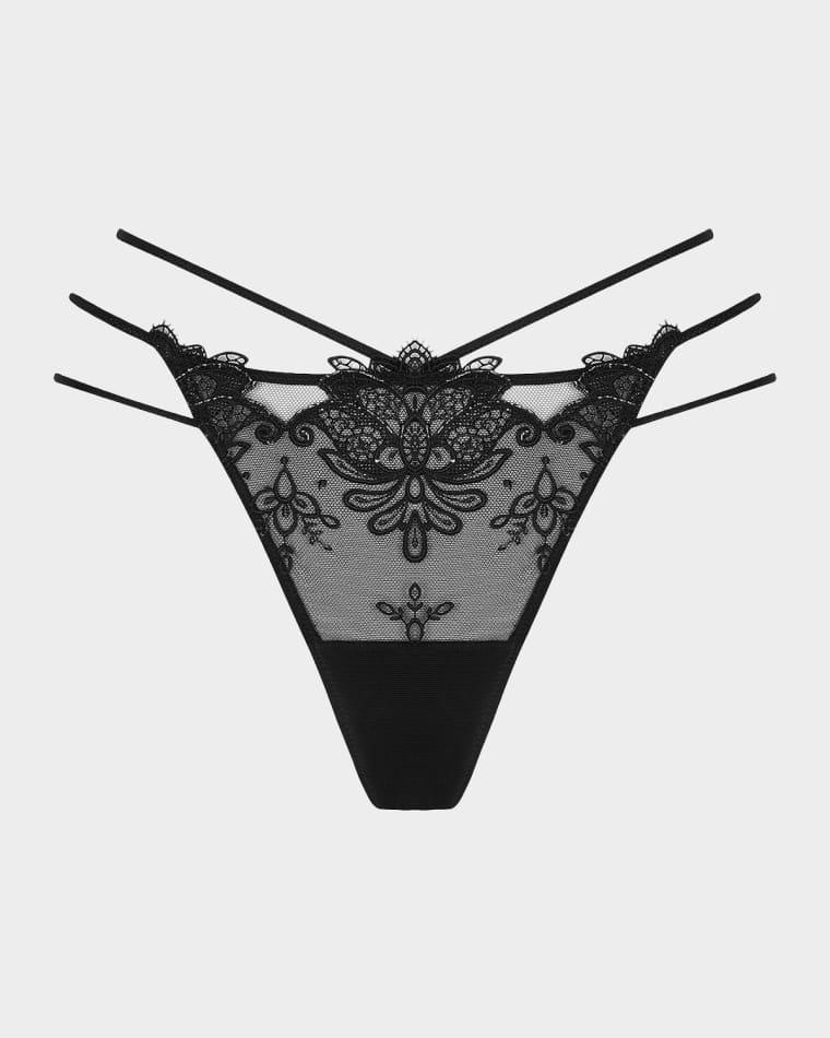 Diva Glamour Embroidered Tulle G-String by LISE CHARMEL