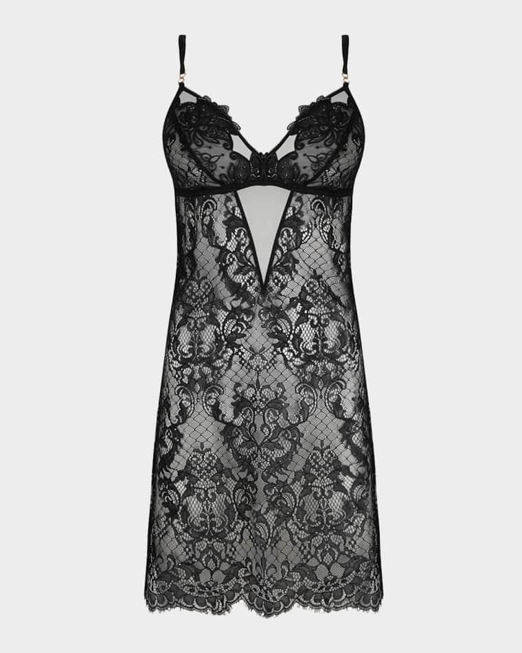 Diva Glamour Scalloped Lace Baby Doll by LISE CHARMEL