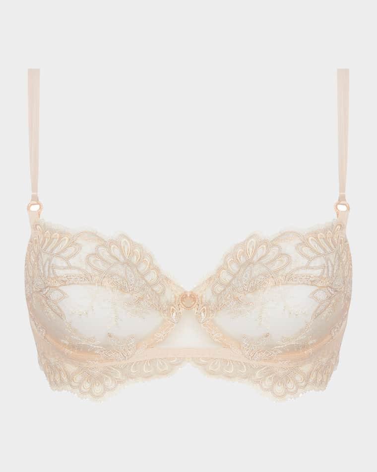 Elegance Artist Scalloped-Trim Tulle Demi Bra by LISE CHARMEL