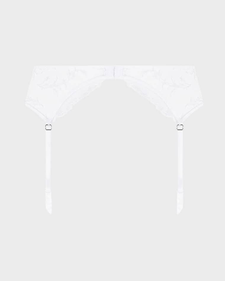 Source Beaute Embroidered Lace Garter Belt by LISE CHARMEL