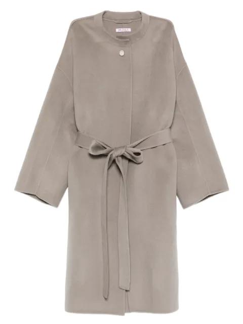 belted cashmere coat by LISKA