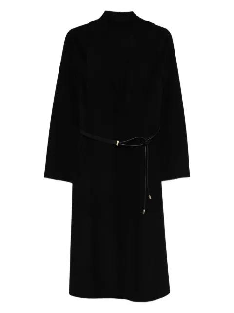 belted long coat by LISKA