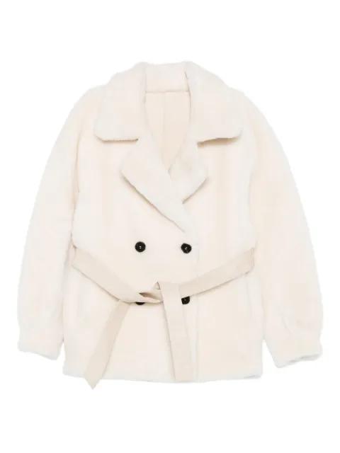 double-breasted belted coat by LISKA
