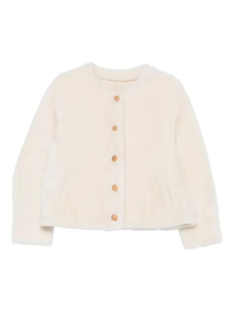 faux-fur buttoned jacket by LISKA