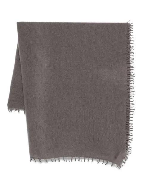 frayed-edges cashmere scarf by LISKA