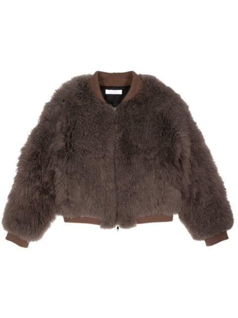 fur-design cashmere bomber jacket by LISKA