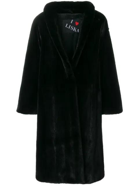 fur detail coat by LISKA