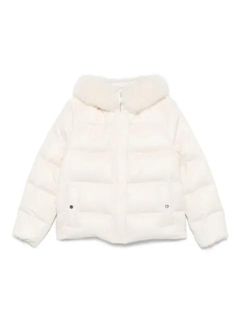 fur-trimmed quilted jacket by LISKA