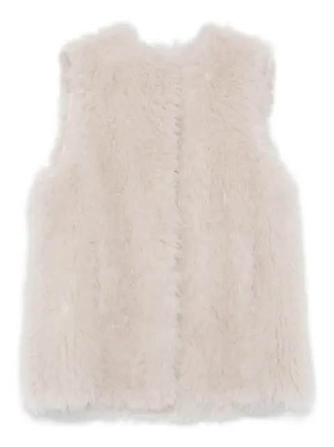 goat-fur sleeveless gilet by LISKA