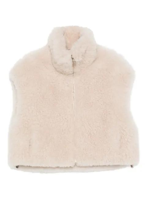 high-neck gilet by LISKA