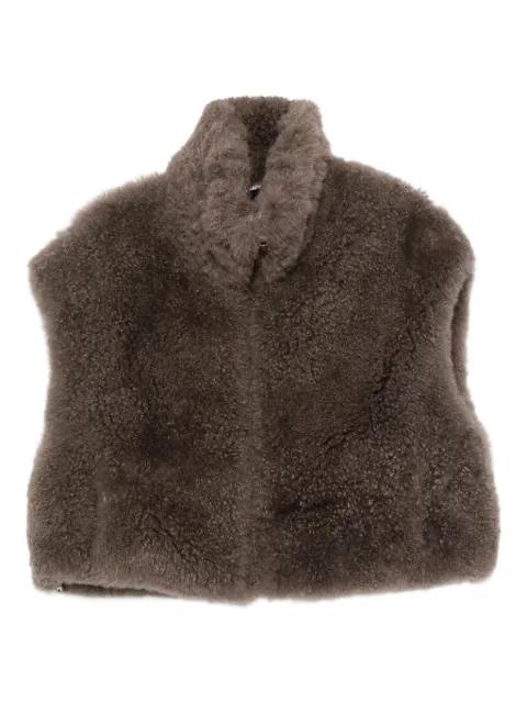 high-neck gilet by LISKA