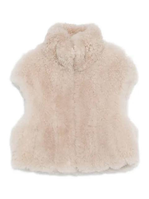 high-neck sleeveless gilet by LISKA