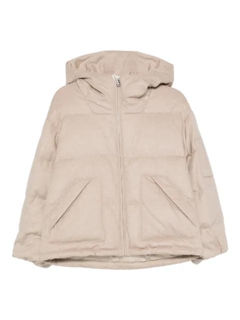 hoodied quilted jacket by LISKA