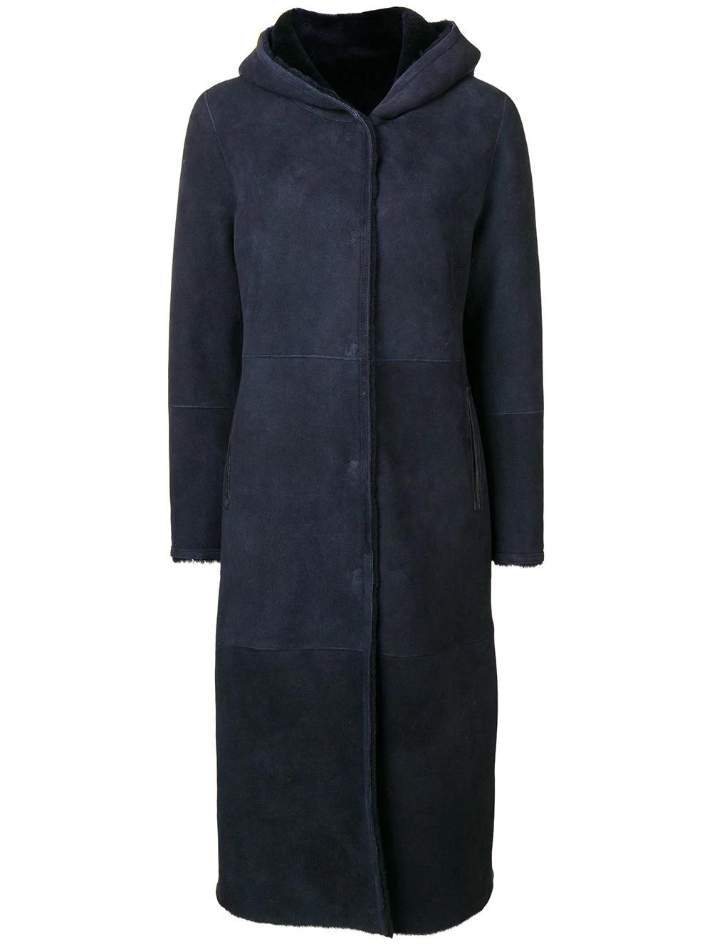 hoodied shearling coat by LISKA