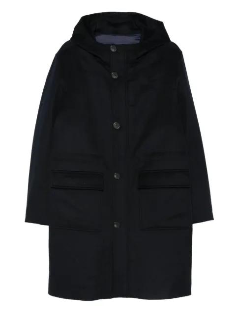 hoodied wool coat by LISKA