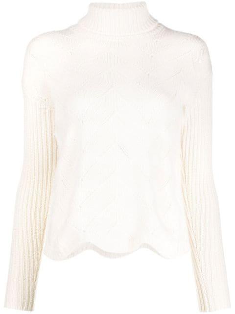 pointelle-knit jumper by LISKA