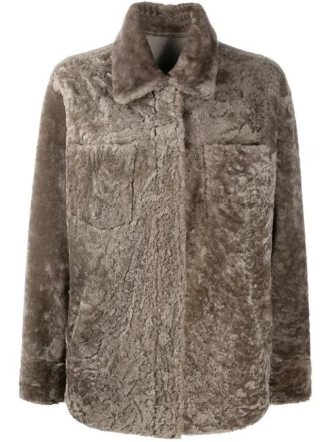 reversible lamb fur jacket by LISKA