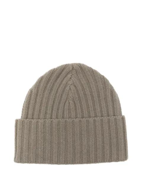 ribbed cashmere beanie hat by LISKA