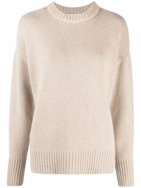 ribbed-trim cashmere jumper by LISKA
